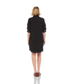 Petite Size Ruched Sleeve Shirtdress