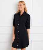 Petite Size Ruched Sleeve Shirtdress