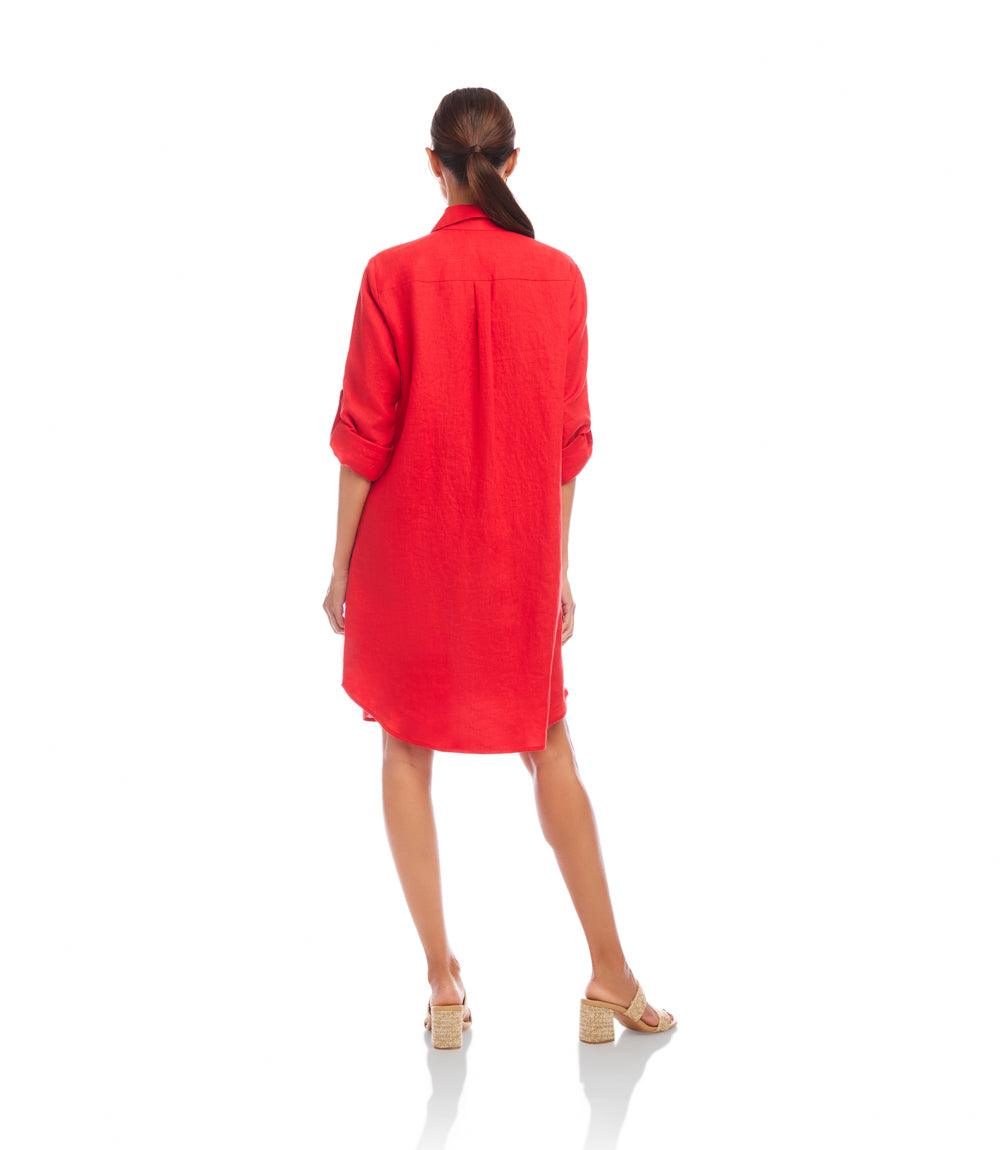 Petite Size Linen Shirtdress