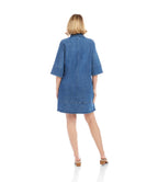 Petite Size Flare Sleeve Shirtdress