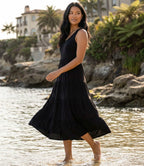 Petite Size Tiered Midi Dress