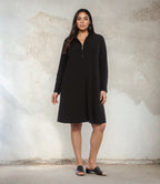 Plus Size Zip-Up Travel Jersey Dress
