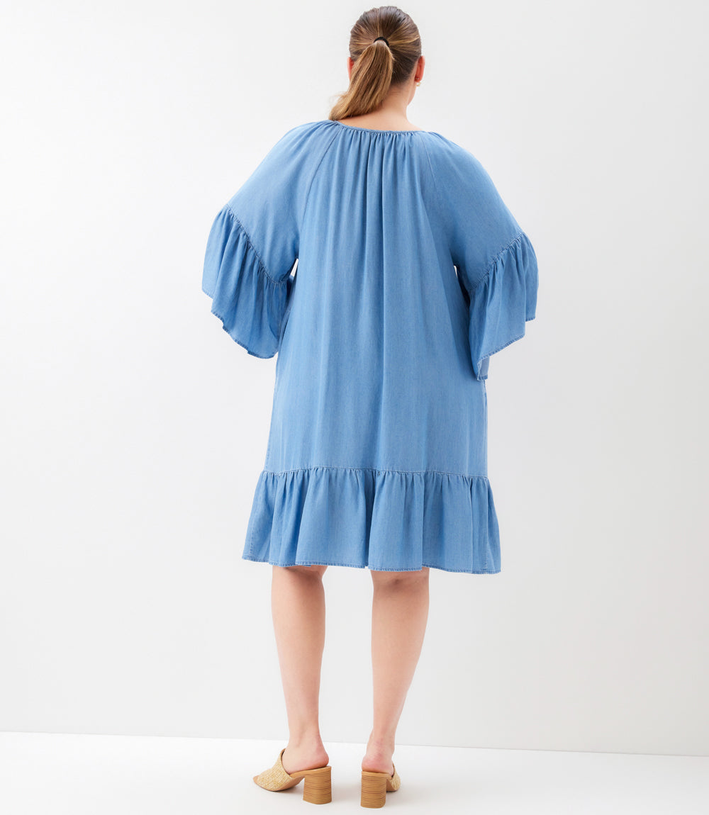 Plus Size Ruffle Hem Dress