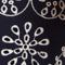 Petite Size Sleeveless Eyelet Dress - Navy With Off White