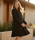 Plus Size Zip-Up Travel Jersey Dress