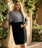 Plus Size Colorblock Sweater Dress