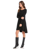 Petite Size Long Sleeve Trapeze Dress