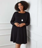Plus Size Long Sleeve Trapeze Dress